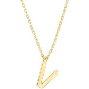Gold Plated Initial (V) Necklace